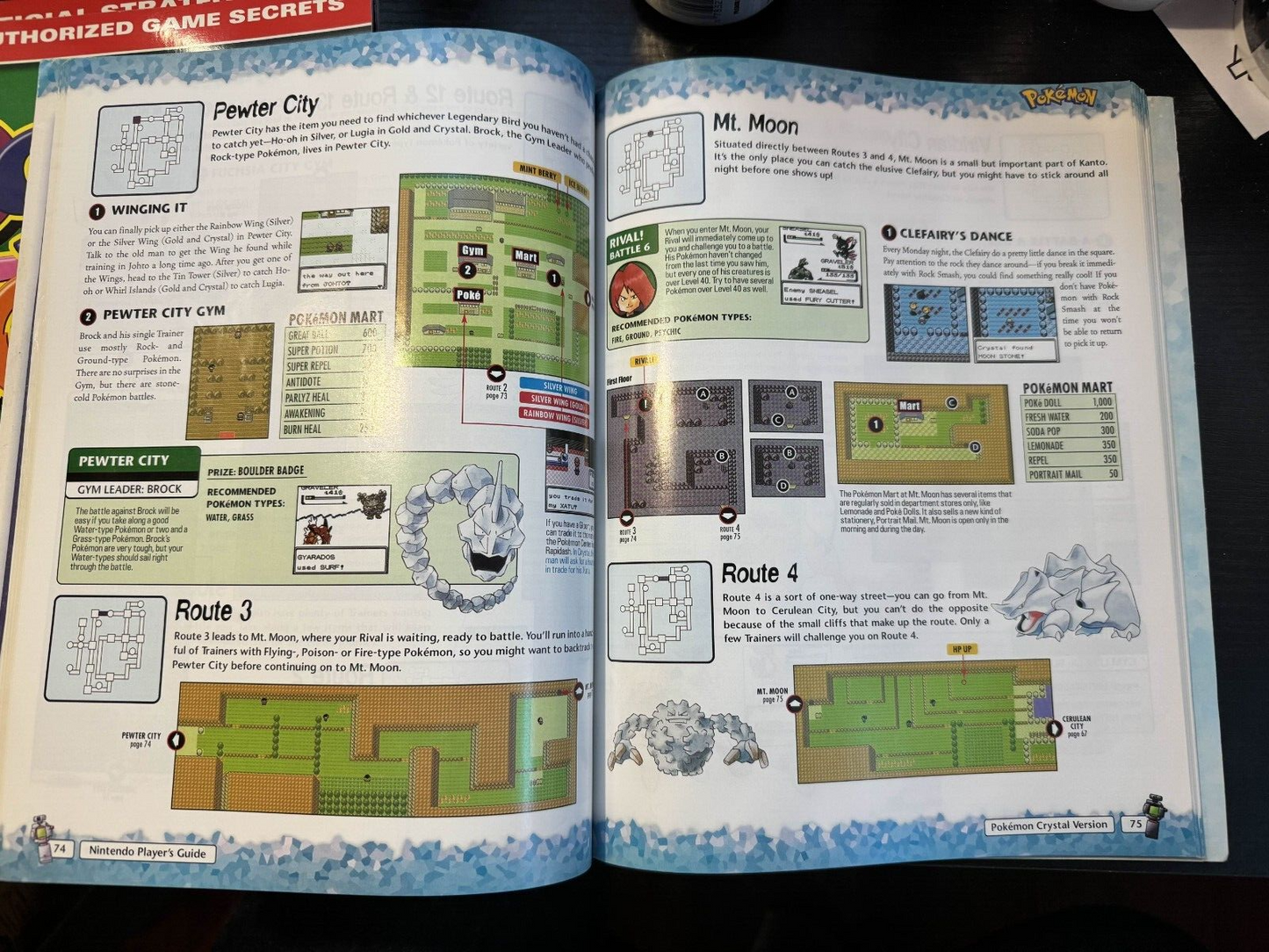 Pokemon Crystal Version Official Nintendo Power Strategy Guide With Foldout GBC