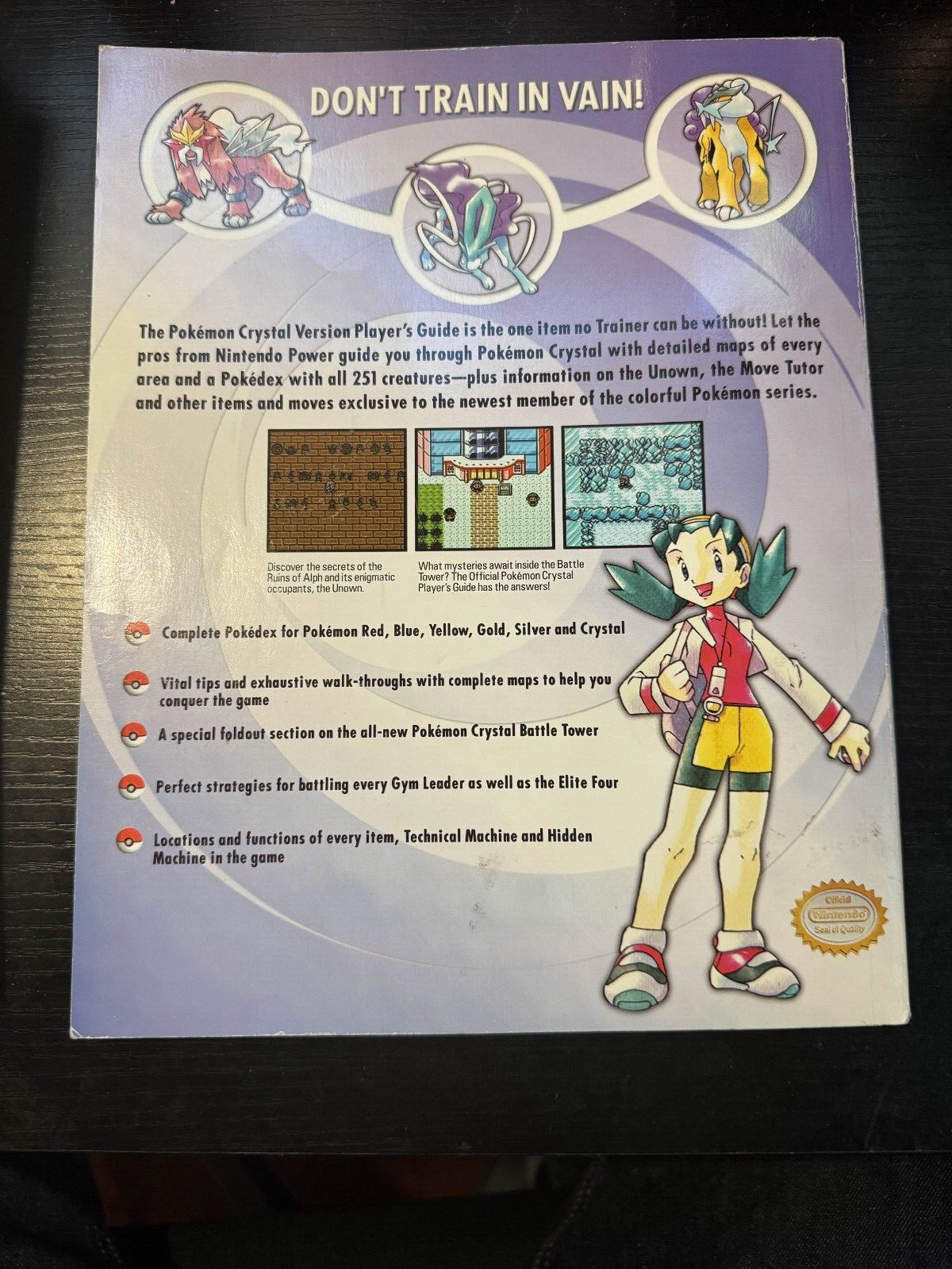 Pokemon Crystal Version Official Nintendo Power Strategy Guide With Foldout GBC